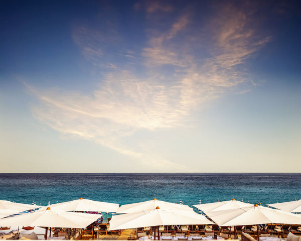 Lisa Russo Fine Art French Riviera Coastal Umbrellas Beach Photography