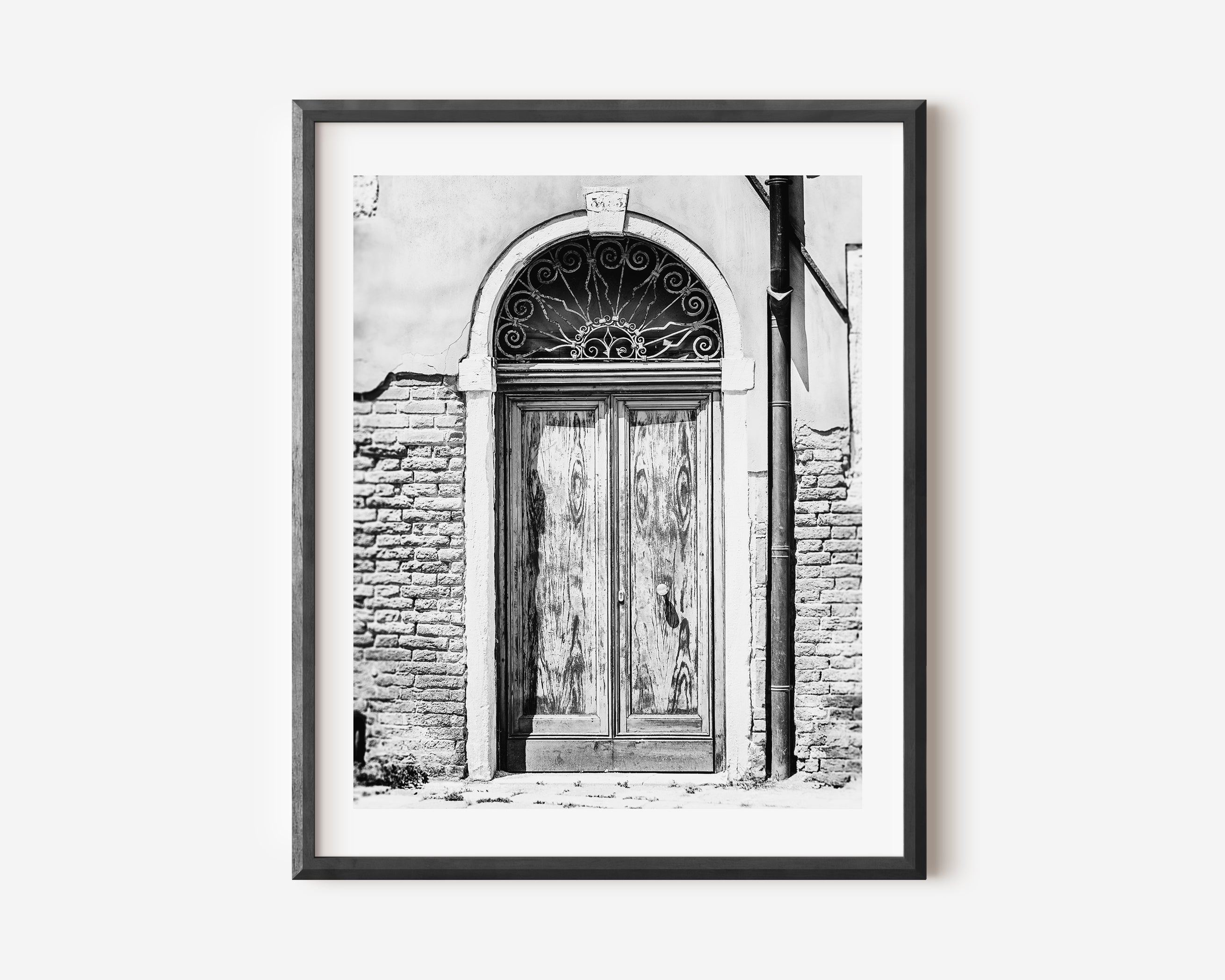 Black and White Venice Italy | Lisa Door Vintage Fine or Russo Photography Canvas Art Print Wrap