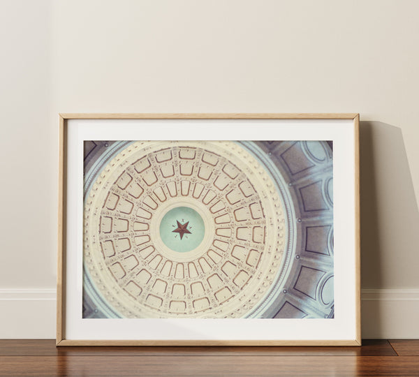 Lisa Russo Fine Art Travel Photography Texas Star Austin Capitol Dome Print - Iconic Texan Home Decor