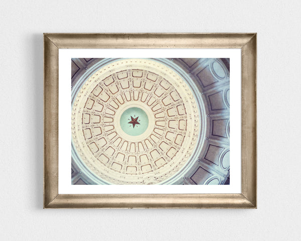 Lisa Russo Fine Art Travel Photography Texas Star Austin Capitol Dome Print - Iconic Texan Home Decor